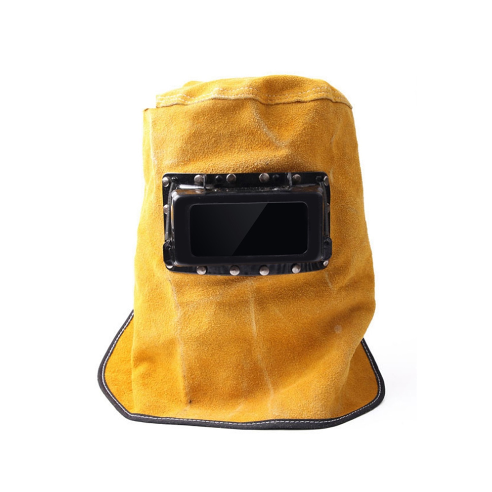 Welding Mask Welder Hood Heat Resistant Leather Helmet with Filter Lens Neck Eye Face Protection Welder Safety Accessories ,Easy to Use